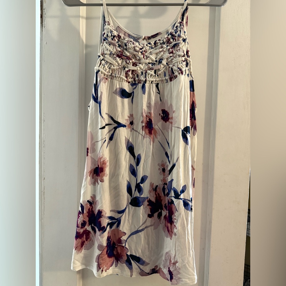 Maurices Smocked A-Line Top in Purple, Mauve and Blue